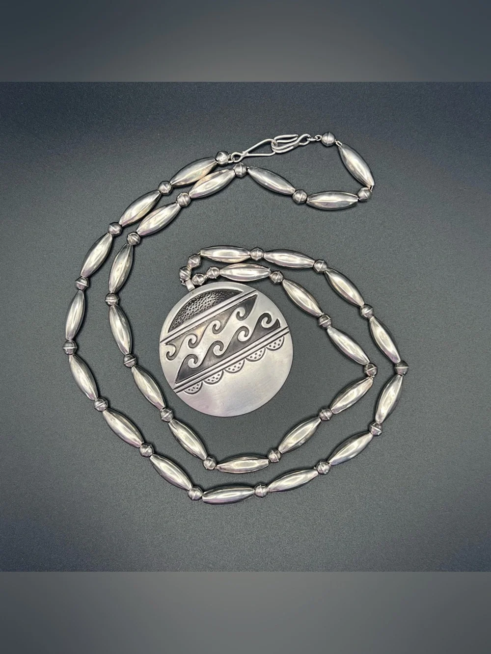 Sterling Silver Navajo Pearls with Pendant